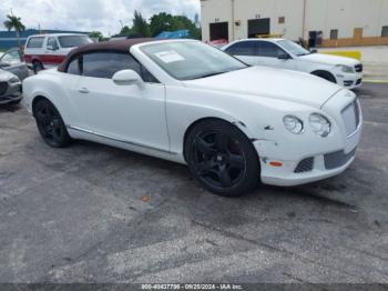  Salvage Bentley Continental Gtc