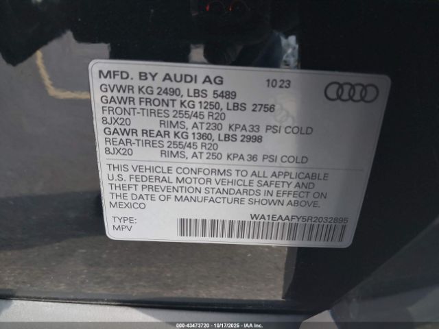 Audi Q5 Premium Plus 45 Tfsi S Line Quattro Image 10