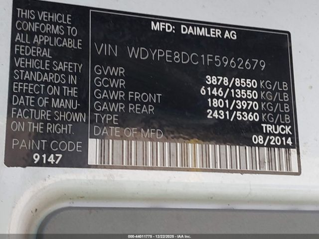 Freightliner Sprinter 2500 High Roof Image 11