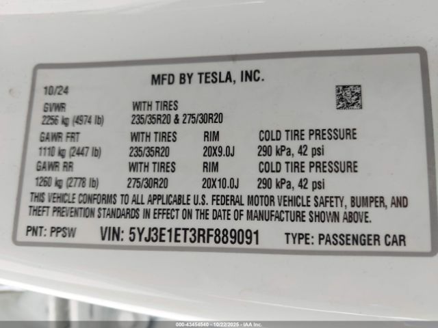 Tesla Model 3 Performance All-wheel Drive Image 2
