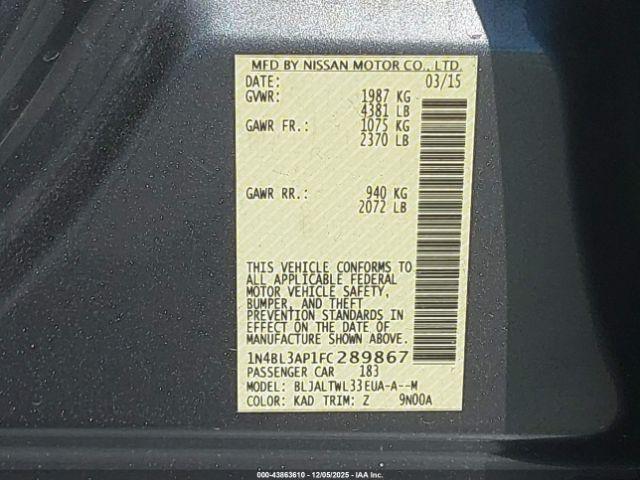 Nissan Altima 3.5 Sl Image 5