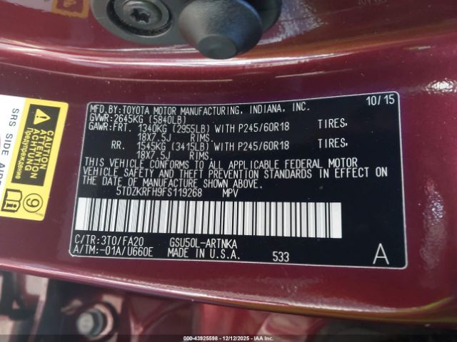 Toyota Highlander Le Plus V6 Image 8