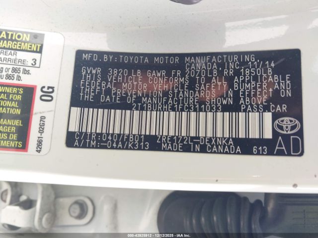 Toyota Corolla Le Image 11